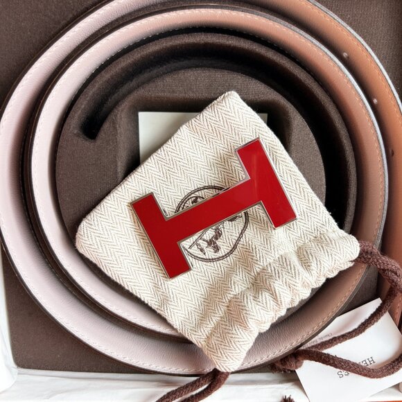 HERMES Constance Reversible  H Belt, Size 80-NEW main image 4